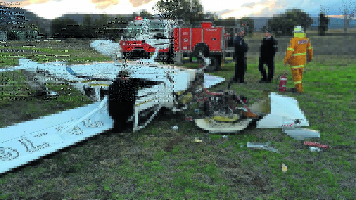 LUCKY and you know it: The scene of Tuesday’s crash. Photo: Godfrey Wenness