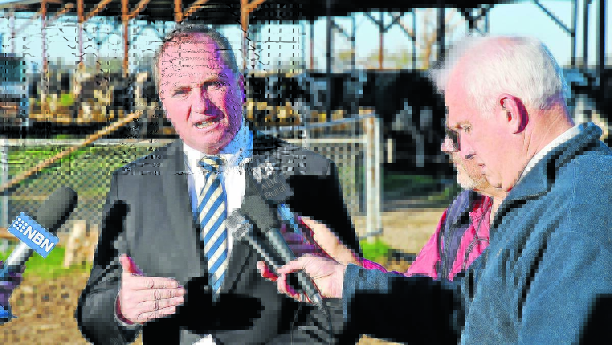 BACKER: Barnaby Joyce said he supported every aspect of the beef industry. Photo: Barry Smith 250516BSB08