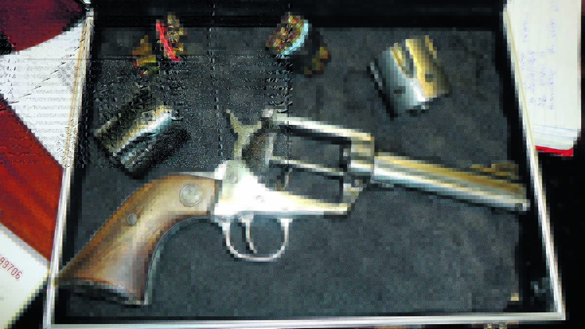 GUN HO: One of the firearms seized during the New England police raid in Armidale this week.