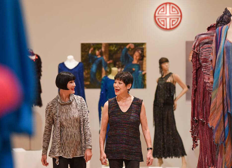 SHAW THING: Claudia and Vivian Chan Shaw stroll through the gallery ahead of today’s talk at 11am. Photo: Gareth Gardner 280416GGC06