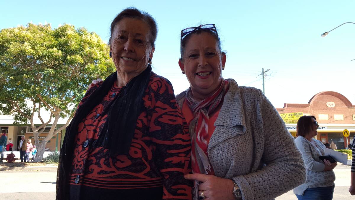 Nancy MacInnes of Bingara, with her daughter, Suellen Wills, from Davistown on the NSW Central Coast 