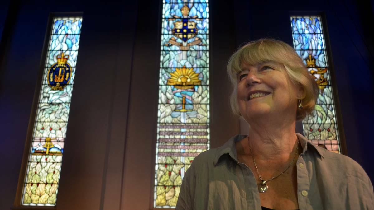 INSPIRED: Bronwyn Hughes visits The Armidale School‘s stain glass windows. – The Armidale Express