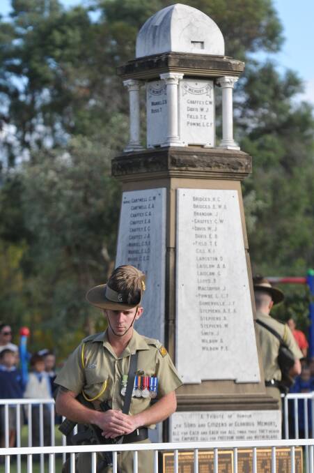 The Kootingal Anzac March and Service. Photos:Geoff O'Neill