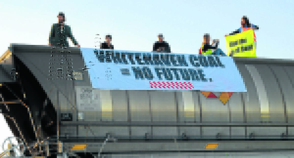 HEATING UP: Whitehaven protesters make their feelings known.