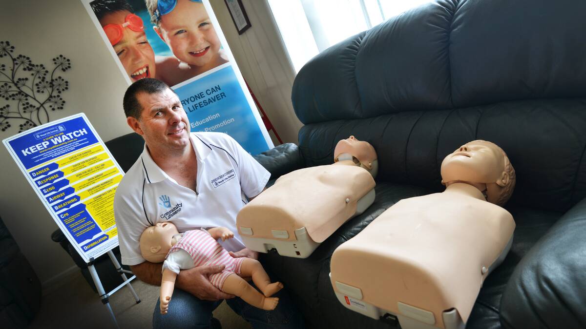 SKILL SHARING: Lifesaver Cameron McFarlane will take his CPR workshops on the road to 54 primary schools across NSW in May and June. Photo: Barry Smith 020316BSA04