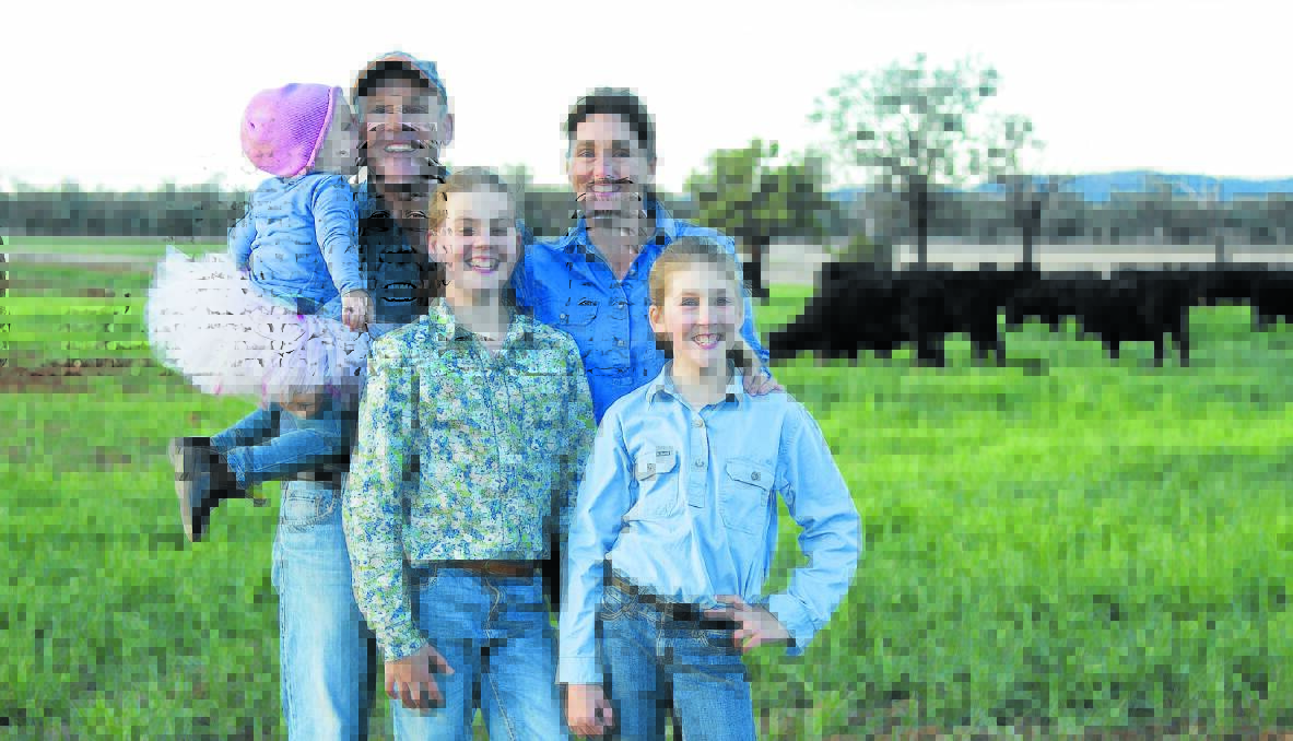 BINGARA BOOM: Jason and Ann Lewis and their family – putting more of their Wagyu on more tables.