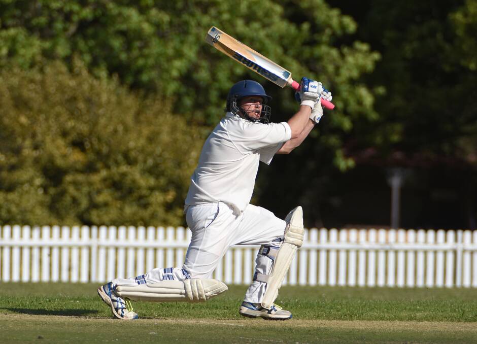 Brad King struck 16 fours and two sixes in his captain’s knock of 84 for Hillgrove on Saturday. Photo: pixonline.com.au
