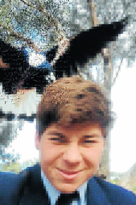 UNDER ATTACK: Luke Dignam gets a selfie during a sustained attack near his school.