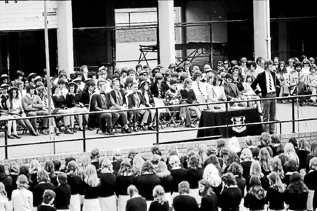 PUPIL PARADE: This presentation of graduating Sixth Formers was in about 1974 and will bring back similar memories for the reunion classes in Tamworth this weekend.