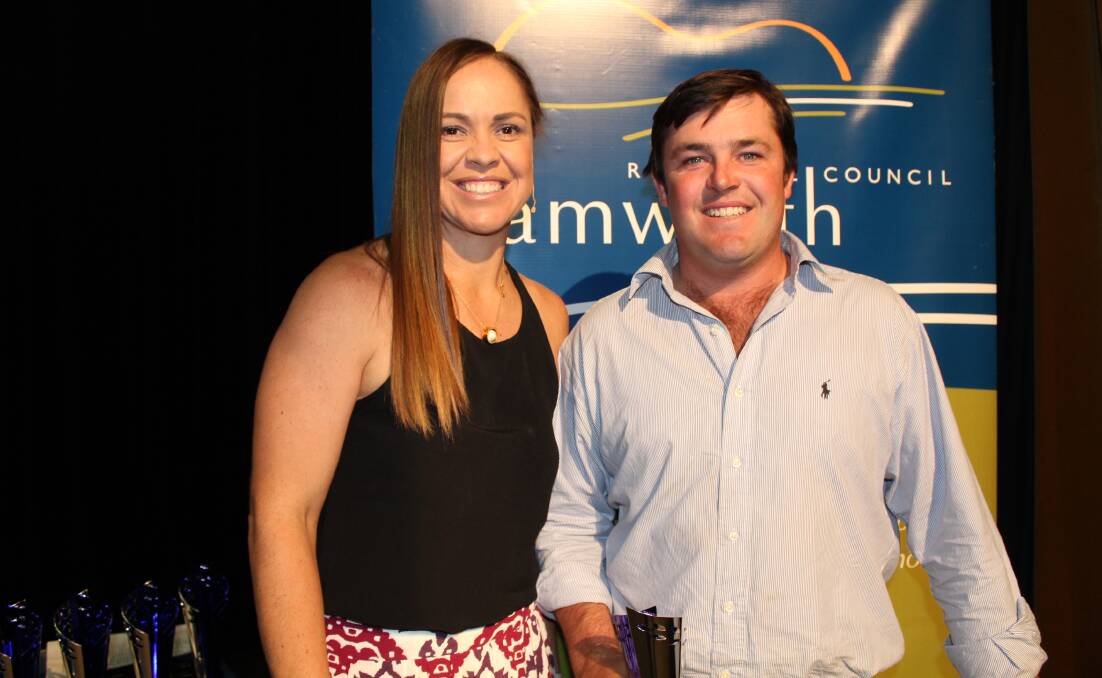 Senior Sports Star of the Year Tom Groth with special guest Stacey Porter.