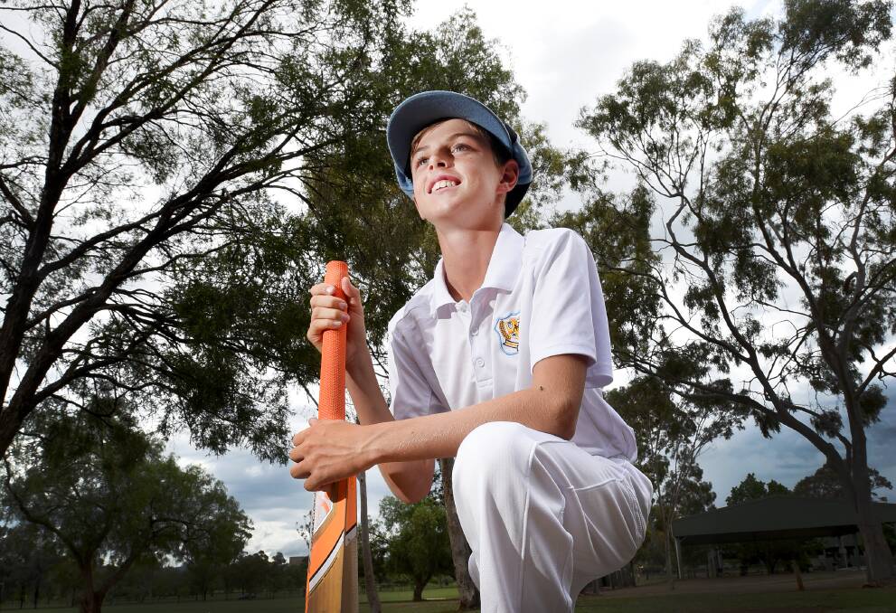 Tamworth’s Joey Mead will change from NSW colours to Northern Razorbacks colours as his big cricketing fortnight continues in Dubbo. Photo: Gareth Gardner 021115GGB06