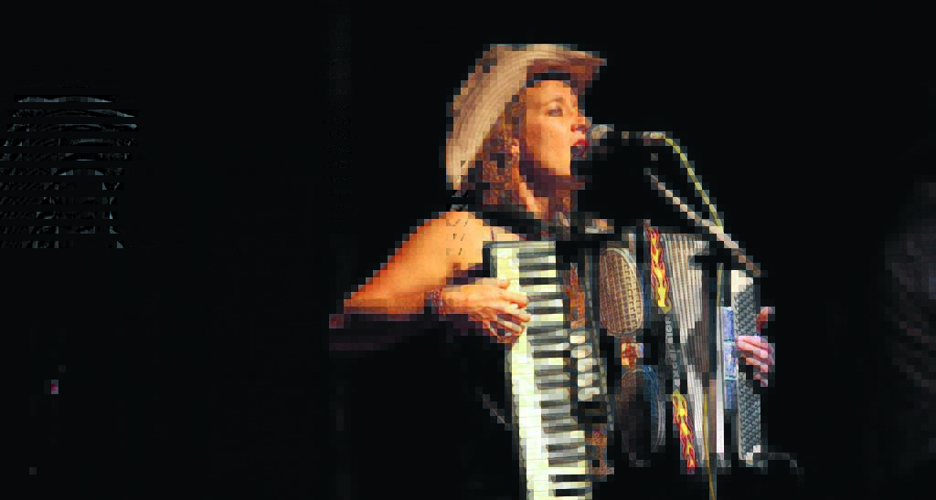 ACCORDION TO GLENY: The gorgeous Gleny Rae Virus will take her Playboys to Dorrigo for this weekend’s folk and bluegrass festival.