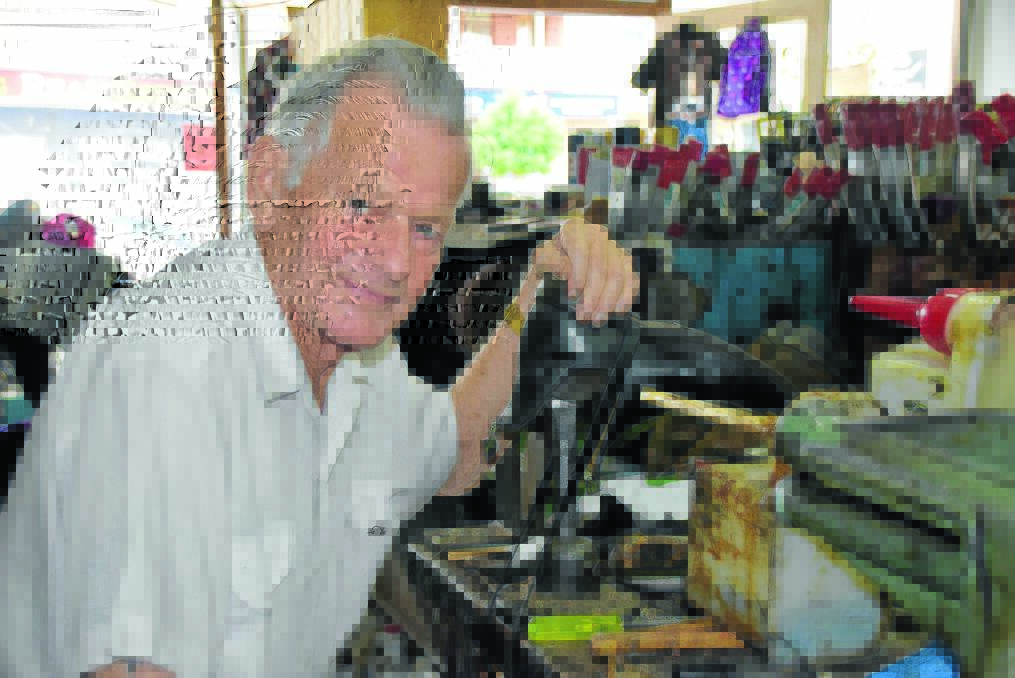 WORK PRIDE: Bill Syphers is still at it after 70-plus years in his trade. Photo: Kate Ramien