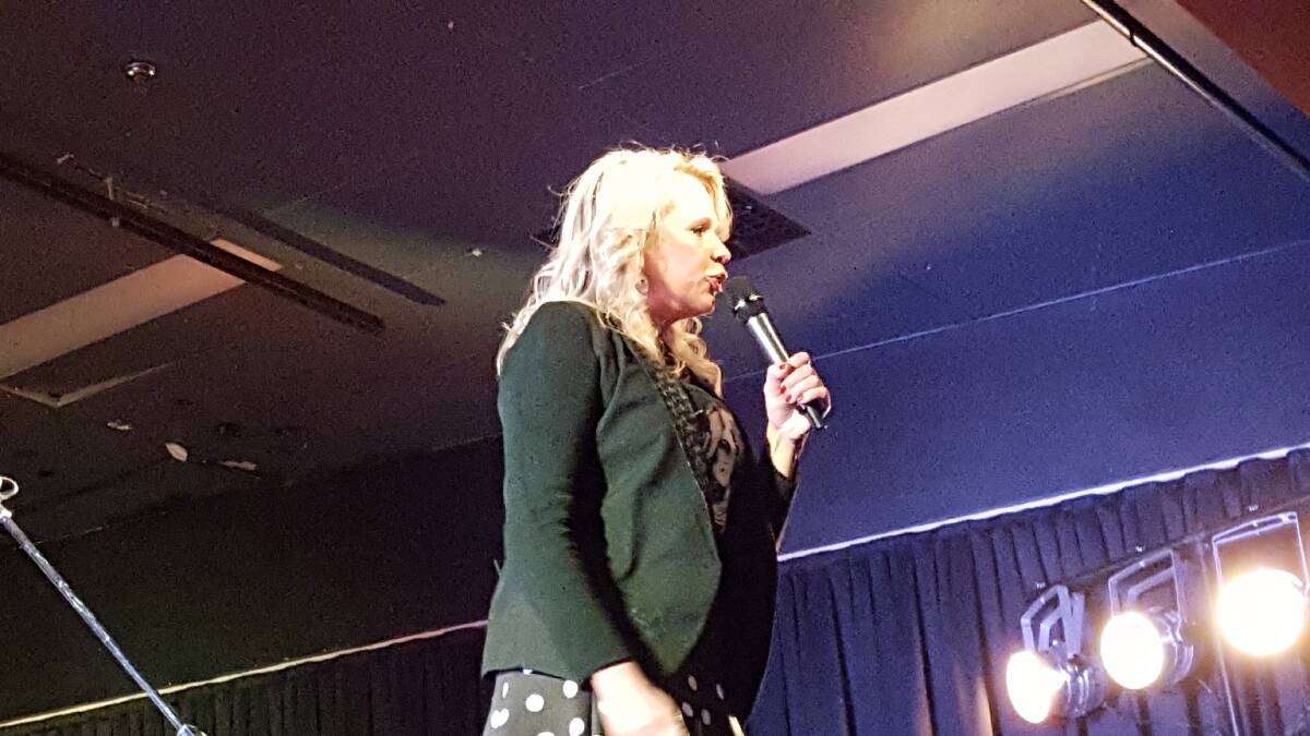 Sorry I Asked ... Beccy Cole on stage in Blazes at Wests.