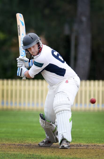 Brendon Reynolds was part of a rescue effort for Central North in their Country 
Championship opener against Newcastle yesterday. It wasn’t enough though with 
Newcastle six wicket winners. Photo: Gareth Gardner 131115GGB09