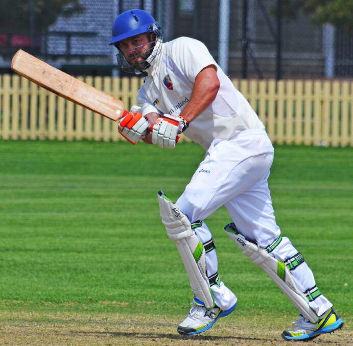 Chris Dobson got a start last week at the top for Tamworth Blue and will be looking to go on with one this week against Inverell in the War Veterans Cup. Photo: Chris Bath 251015CBA02