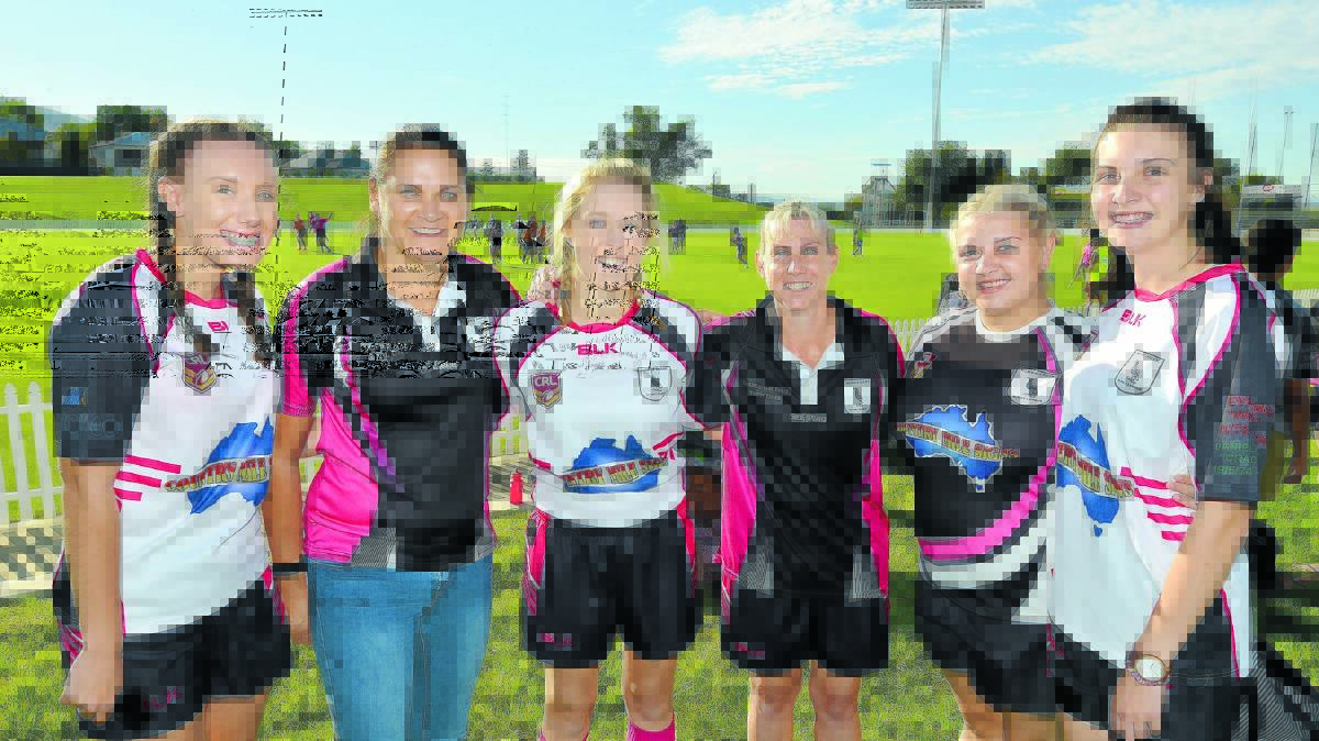 (L-R) Dayna Porter, Mikhaela Darcy, Molly Turner, Casey Hatch, Zoe Allan and Hanna Davis helped Werris Creek to third in the Shield division at 
Saturday’s Wests Knockout. Photo: Barry Smith 020416BSA03