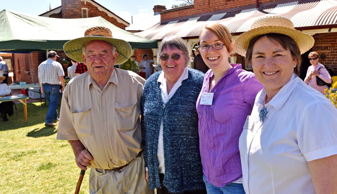 Ian and Irene Dutton with Teagan and Jennifer Porter are three generations of the same family who gathered for the Calala Cottage Spring Fair. 130915GOD01