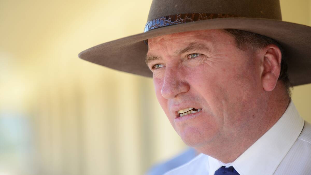 Deputy Prime Minister and member for new England Barnaby Joyce.