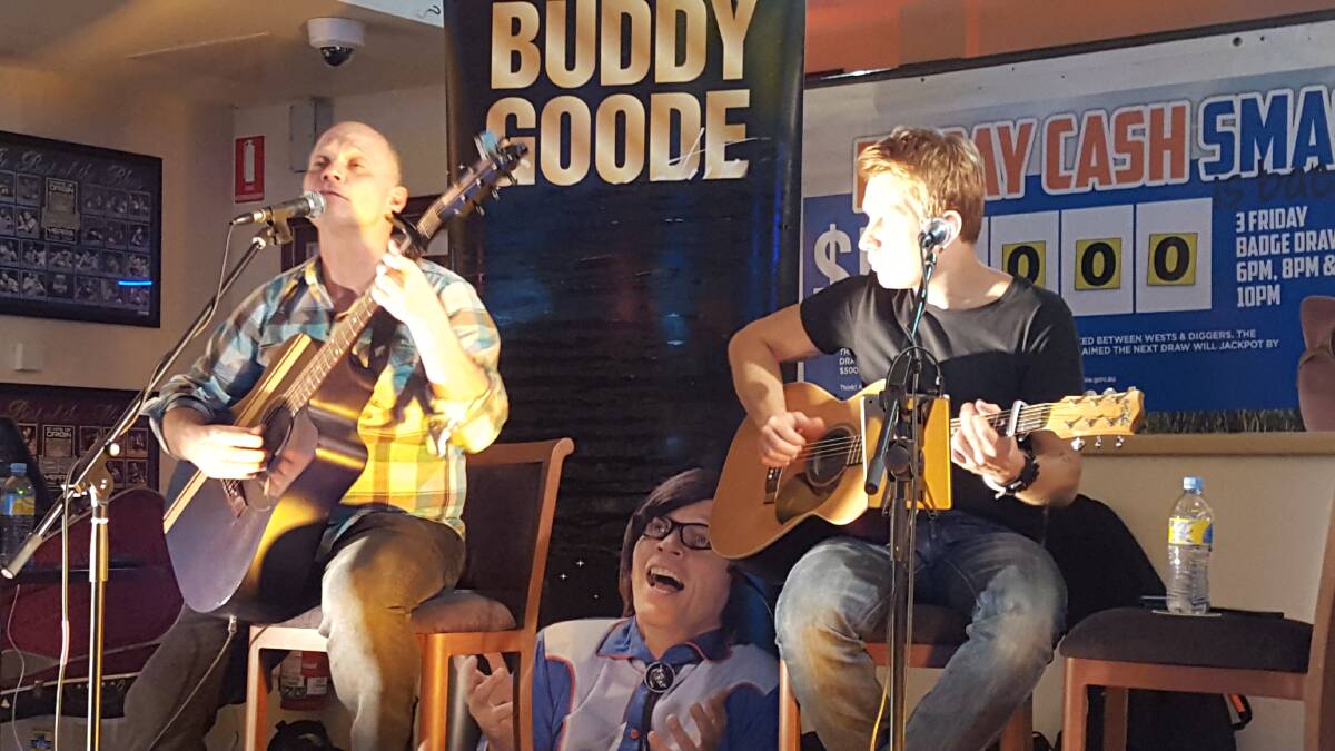 Buddy Goode and Matt Cornell at Wests' Diggers on Sunday, part of the fabulous Buddy Goode show. 