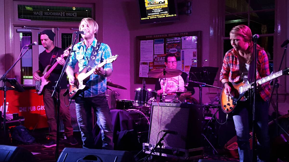 From left, Luke Austen, Mickey Pye, Aaron Pye on drums (no relation) and Clancy Pye.