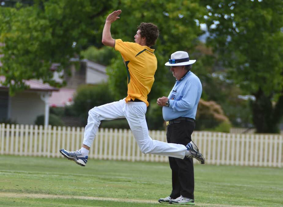 Tyson Burey leapt into his work to capture four wickets for  Easts on Saturday. Photo: pixonline.com.au