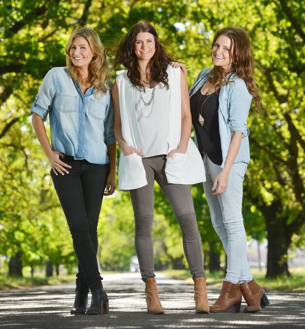 DECADE OF HITS: Samantha, Mollie and Brooke McClymont made a flying visit to Tamworth last week. Photo: Barry Smith 011015BSC10