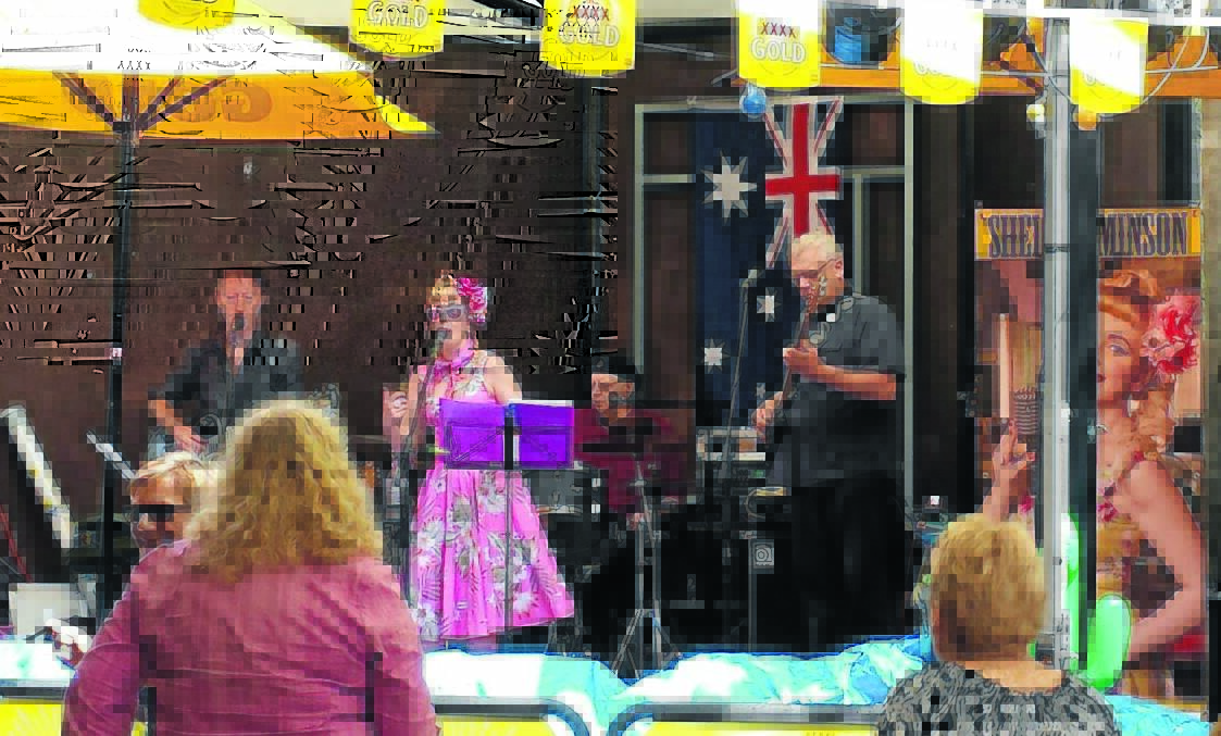 LOCAL TALENT: Lawrie Minson, Shelley Minson, Randall Wilson and Darryl Keighley got the crowd up on their feet with their swinging set in the courtyard at Wests’ Diggers on Australia Day. It was a great gig. In fact, a lovely afternoon celebrating our nation’s birthday.