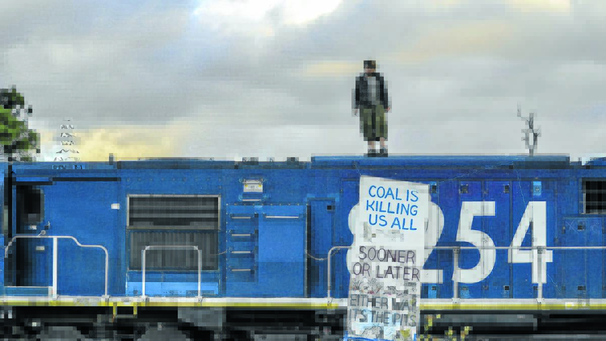 STOPPED: Emil Dacy-Cole was arrested after scaling a locomotive near Willow Tree.