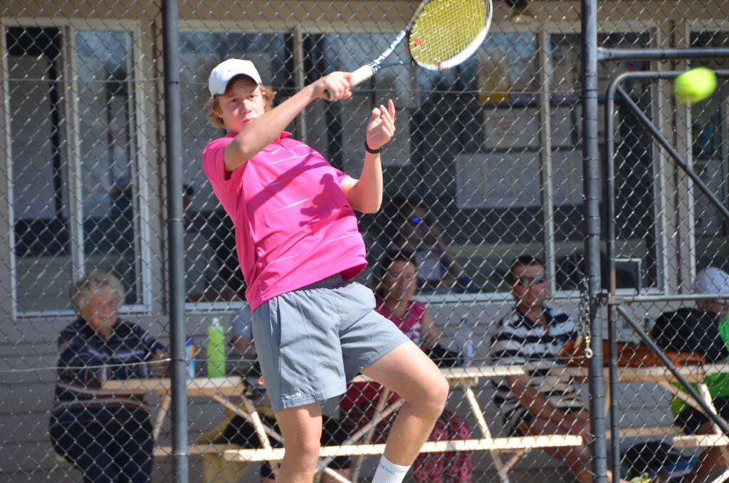 Andrew Osmond is believed to be the youngest men’s singles champion in Gunnedah’s history. Photo: Ashley Gardner, Namoi Valley Independent
