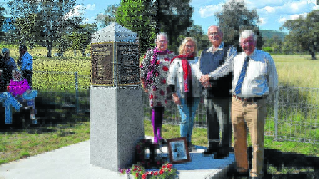 OBELISK HONOUR: Locals and descendants of those killed in both world wars will be back at Piallaway today for a formal dedication of a monument to honour the fallen.