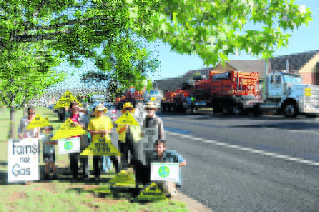 AD LIB: The group used the protest to raise awareness of CSG mining fears. Photo: Dan Lanzini