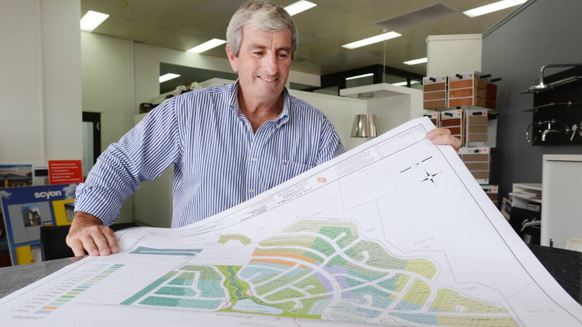 PROGRESS: Prominent local developer Mark Single says his $17 million 580-lot Windmill Hill Estate subdivision is a reflection of his confidence in Tamworth's continued prosperity. Photo: Barry Smith 120115BSC02