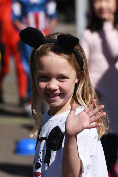 DISNEY: Brodie Burrows dressed up as Minnie Mouse for the Book Week parade at St Edwards School. 240817GGB06