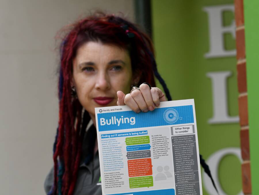 INFORMATIVE: Headspace Youth and Community Engagement Officer, Avril Oakley-Hollow said the service had a range of resources available. Photo: Gareth Gardner