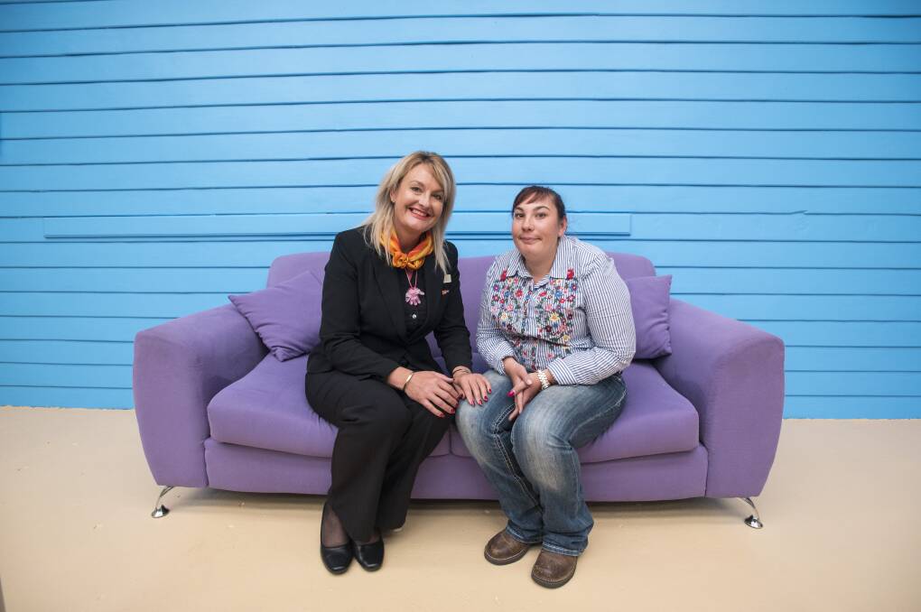 SUCCESS STORY: Justine Reilly and daughter Laura Hughes are pleased with the transition process through the NDIS. Photo: Peter Hardin 160517PHE006