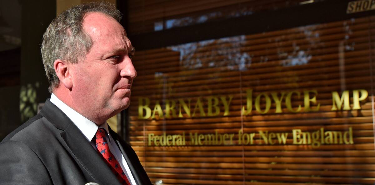 STALLED: Member for New England Barnaby Joyce was disappointed the Opposition would not come to the table on the plebiscite. 