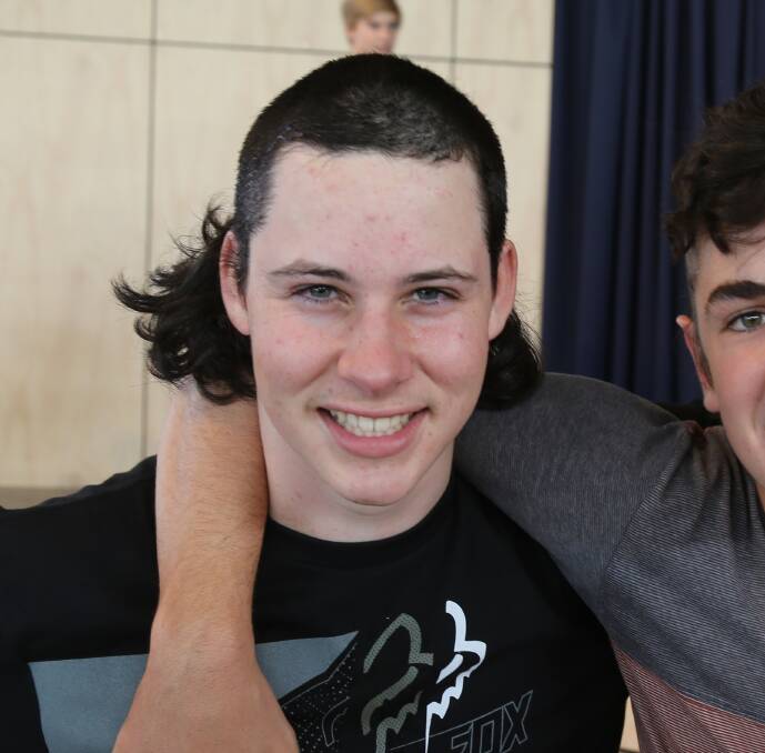 MULLET: Jack Thomson, of year 12, shows off his new mullet hairstyle. 