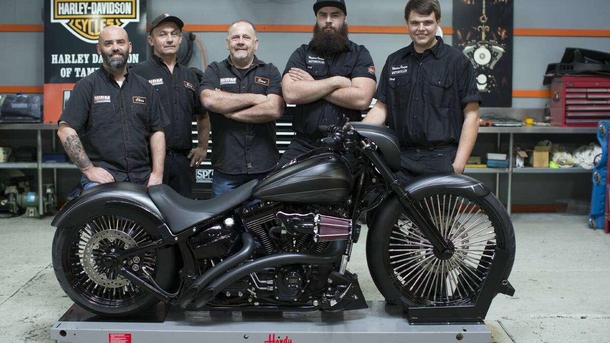 The team from Western Ranges Motorcycles with their creation.