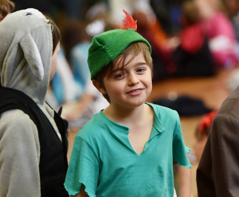 PETER PAN: This wasn't Neverland, but Charlie Mackenzie looked the part for his character. 240816GGA10