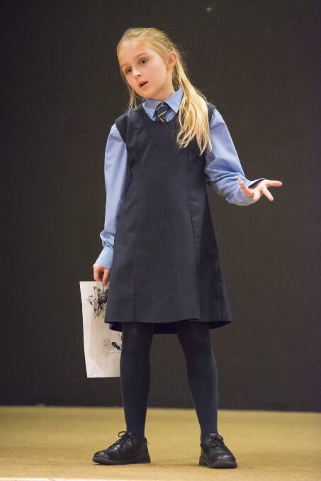 DRAMA: Molly Crockett from Wee Waa performed in front of an audience and adjudicators this week. Photo: Peter Hardin 130617PHC234