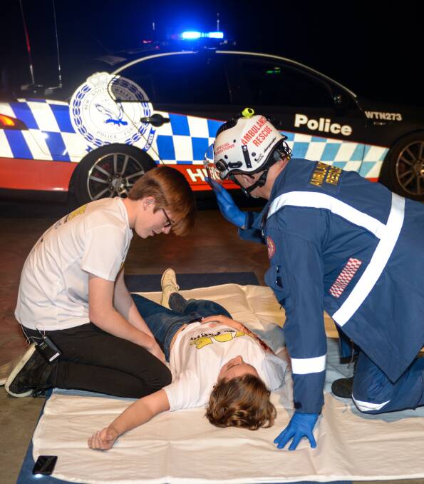 EMERGENCY: Year 11 students were taught about what happens when accidents happen. 230816PHA33