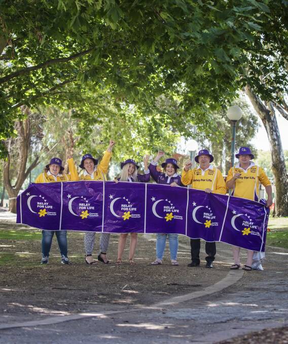 JOIN IN: Alison Carter, Kate Dubois, Zoe McIntosh, Jasmin Philp, Wayne Schwalbach and Nathan Peters invite you to join Relay For Life. Photo: Peter Hardin 151117PHG016