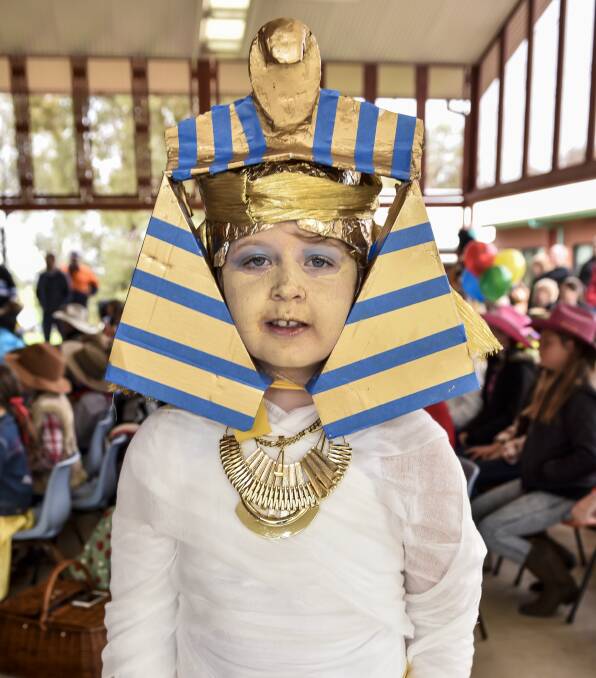 ANCIENT EGYPT:  Louisa Hawkins went all out for her costume, dressing as Cleopatra at Nemingha School last week. 240816PHB36
