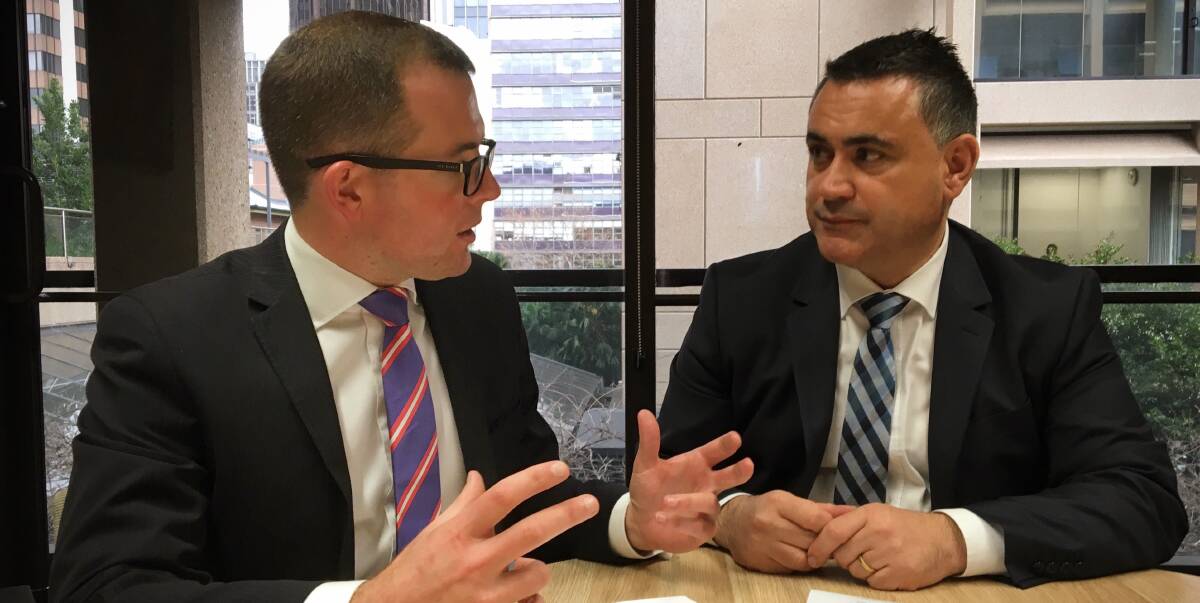 ON A MISSION: Northern Tablelands MP Adam Marshall met again with Regional Development Minister John Barilaro in parliament on Monday.