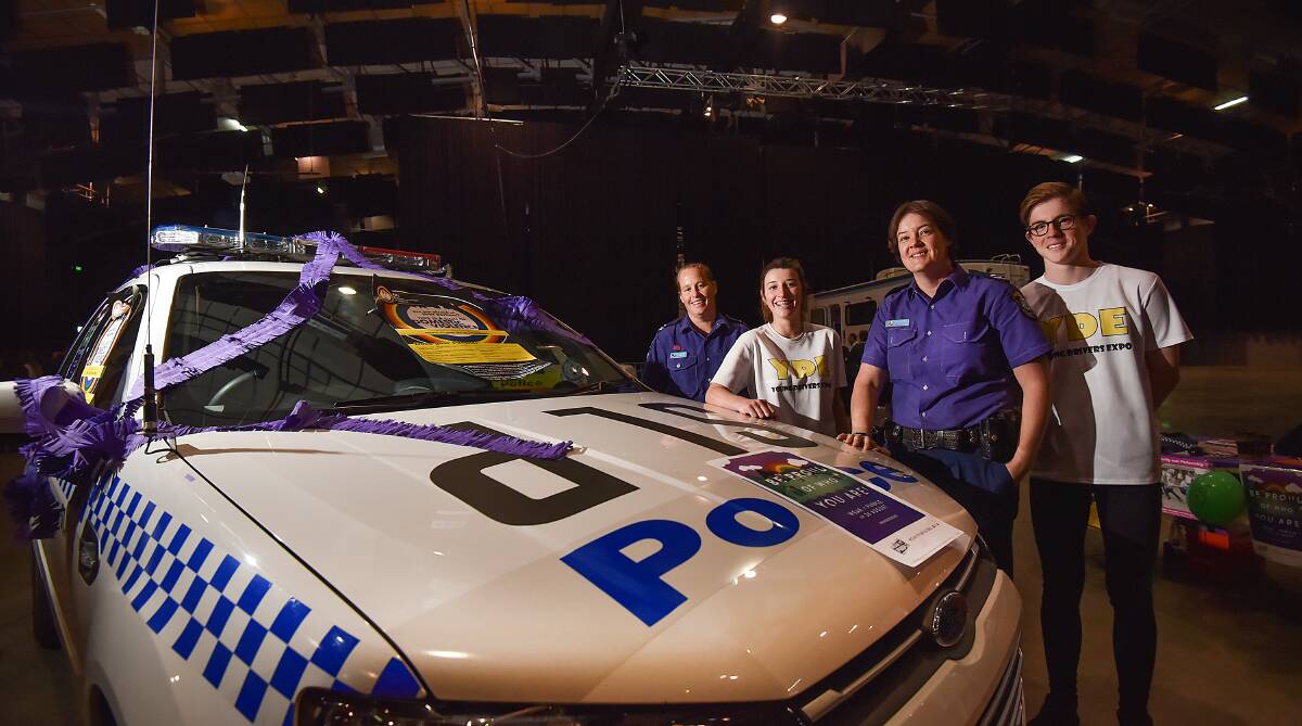 SHOWING SUPPORT: NSW police officers Naomi Welch, Cassidy Foody, Andrena Sandison and Mitchell Lewin. Photo: Gareth Gardner 260816GGB02
