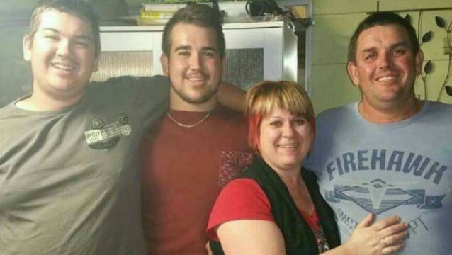 TRIBUTE: Ryan Wells, left, pictured with his family.