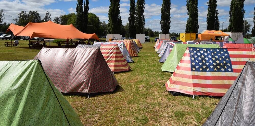 ALL SET: One of the camping options for festival visitors during January's big event.