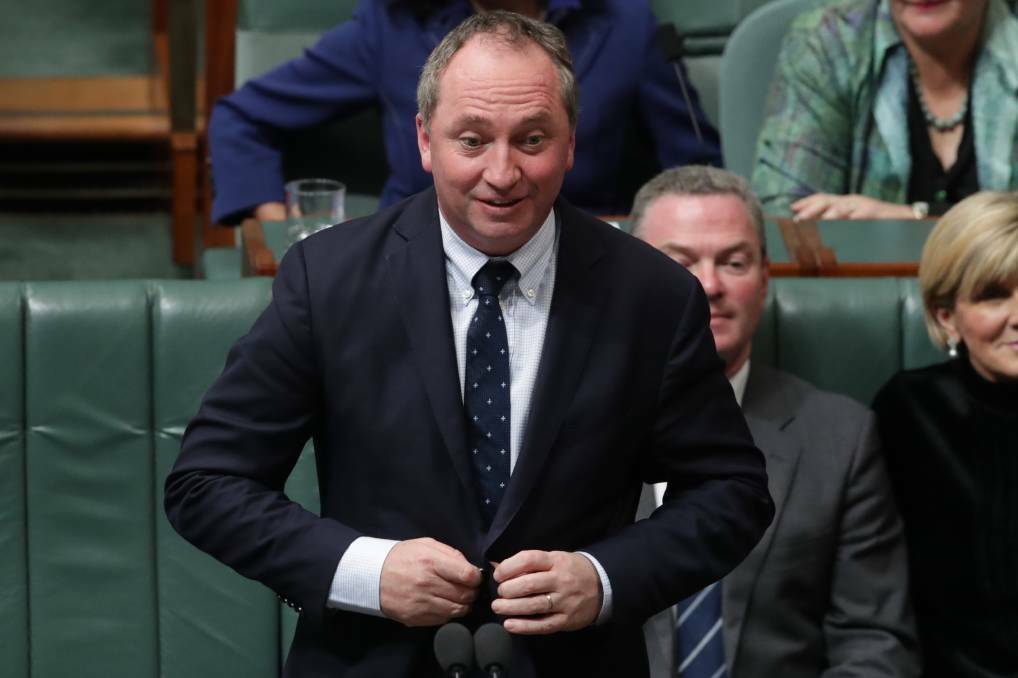 RETURNED: Barnaby Joyce was re-elected as the Nationals Member for New England in early December. Photo: Andrew Meares 