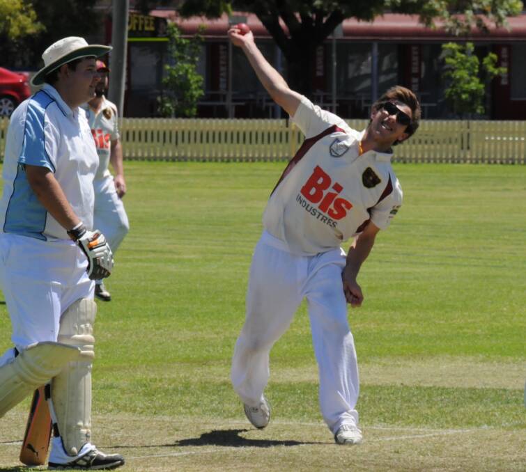 KEY BOWLER AND OPENING BATSMAN: Izaak Merlehan snared 2-12 for Albion, before he was dismissed with the final ball of the day's play at Wolseley Park.